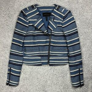 BCBG Maxazria Jacket Womens XXS Novak Moto Jacket Night Out Party Classic Date